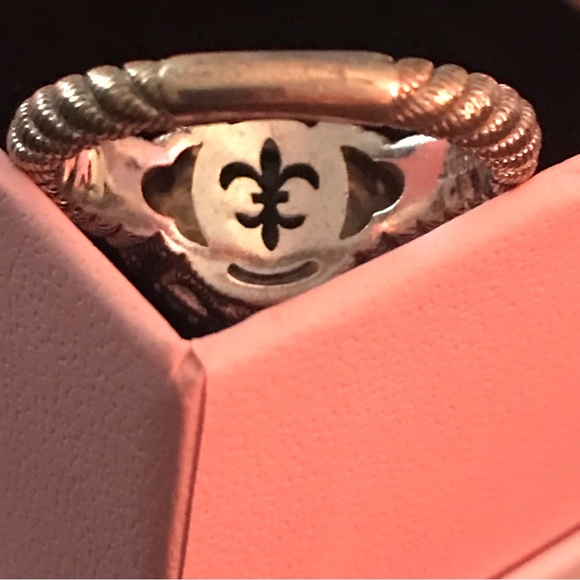 SOLD Beautiful Judith Ripka 925 Sterling Silver Light Blue Topaz CZ Ring Size 8 - Picture 8 of 11